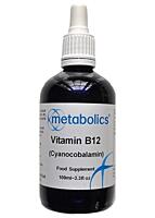 Metabolics Tekutý vitamín B12 (Cyanocobalamin), vegan kapky 100 ml