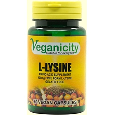 Veganicity L-Lysine 400mg, 30 vegan tablet
