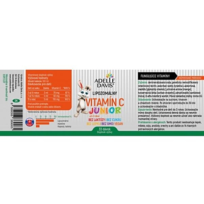 Adelle Davis Lipozomální vitamin C JUNIOR pro děti od 3 let, 100 ml 2