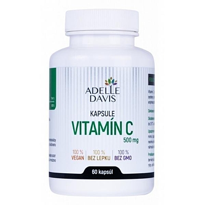 Adelle Davis přírodní vitamin C 500 mg, 60 kapslí
