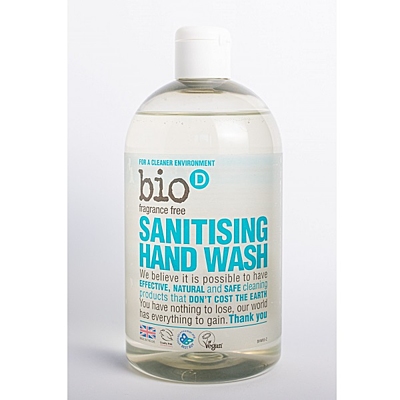 Bio-D Tekuté dezinfekční mýdlo na ruce bez parfemace bez pumpičky, 500 ml