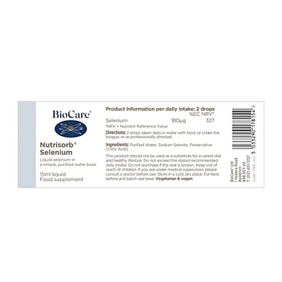 BioCare Nutrisorb® Selen kapky, 15 ml 2