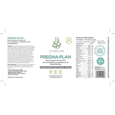 Cytoplan Pregna-Plan Multivitamin pro těhotné i kojící matky, 60 tablet 2