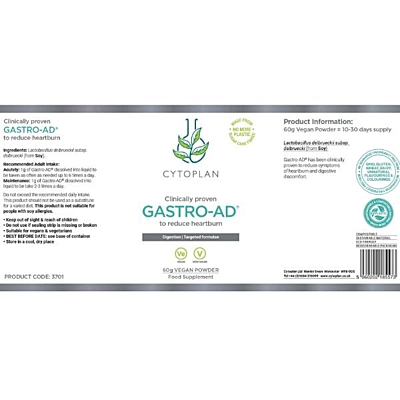 Cytoplan Gastro-AD® komplex na pálení žáhy a žaludeční nevolnost, prášek 60 g 2