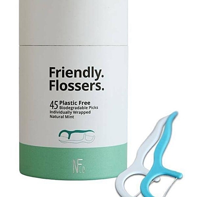 NFco. Zubní nit s párátkem Friendly Flossers, 45 ks