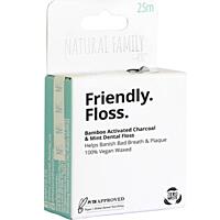 NFco. Friendly Floss zubní nit s bambusem, aktivním uhlím a mátou, 25 m