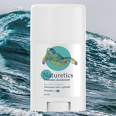 Naturetics tuhý přírodní deodorant Sea Salt & Lemon, 50 ml