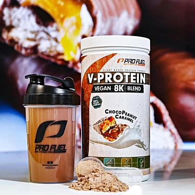 Profuel V-Protein 8K vegan čokoláda s arašidovým karamelem, 750 g 2