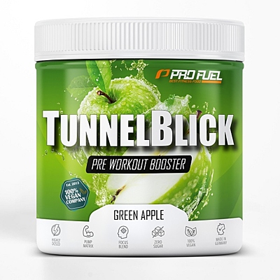 ProFuel Tunnelblick Pre-Workout Booster, Zelené jablko, 360 g