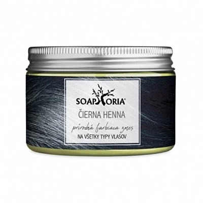 Soaphoria Bylinná směs na barvení vlasů - černá, 150 ml