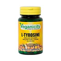 Veganicity L-Tyrosine 500mg, 30 vegan kapslí