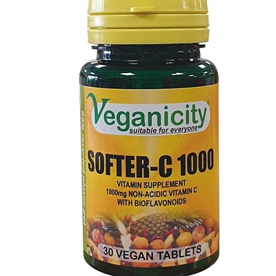 Veganicity Softer Vitamin C nekyselý 1000 mg, 30 tablet