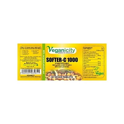 Veganicity Softer Vitamin C nekyselý 1000 mg, 30 tablet 2