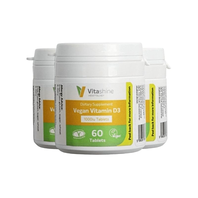 Vitashine tablety. Vitamin D3 1000 IU, 60 tablet, sada 3 ks s dopravou zdarma