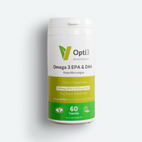 Opti3. Omega - 3 EPA a DHA, s vitaminem D, 60 kapslí