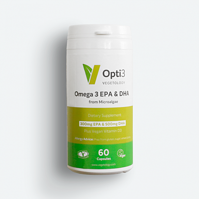Opti3. Omega - 3 EPA a DHA, s vitamínem D, 60 kapslí