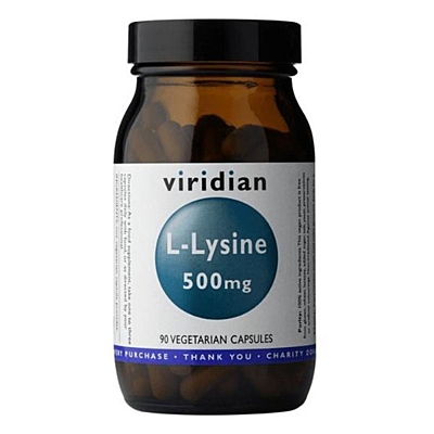 Viridian L-lysine 500 mg, 90 vegan kapslí