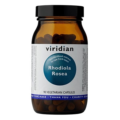 Viridian Rhodiola Rosea (rozchodnice růžová), 90 kapslí