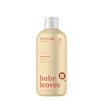ATTITUDE Baby Leaves – Dětská pěna do koupele (hrušková šťáva), 473 ml