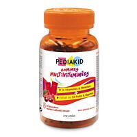 Pediakid Multivitamínové veganské přírodní gumové bonbóny pro děti (třešňová příchuť), 60 ks
