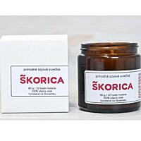 Slovenská mýdlárna Skořice - Sójová svíčka s bavlněným knotem, 90 g