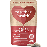 Together Health Organický vitamín B12 z houby Shiitake – komplex tří bioaktivních forem, 30 kapslí