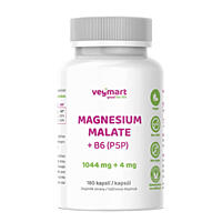 Vegmart Magnesium malát 15% + Vitamín B6 (P5P), 180 kapslí