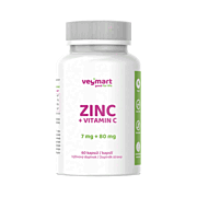  Vegmart Vitamín C 80 mg a&nbsp;Zinek bisglycinát 35 mg, 60 kapslí