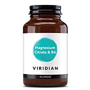 Viridian Magnesium citrát (hořčík) a vitamín B6, 90 kapslí