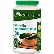 Zdravý den Chlorella a spirulina BIO 180 kapslí Zdravý den Chlorella a spirulina BIO 180 kapslí