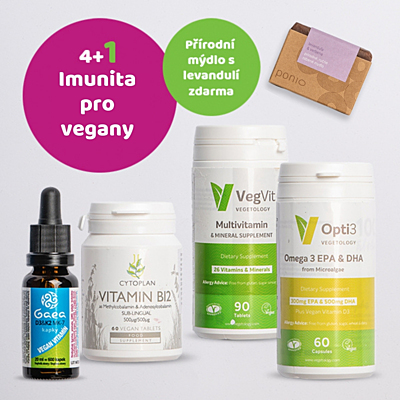 Imunita pro vegana + dárek přírodní mýdlo LEVANDULE VERBENA